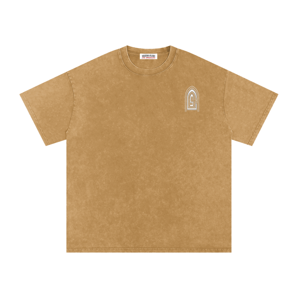 Snow Washed Oversized Cotton T-Shirt