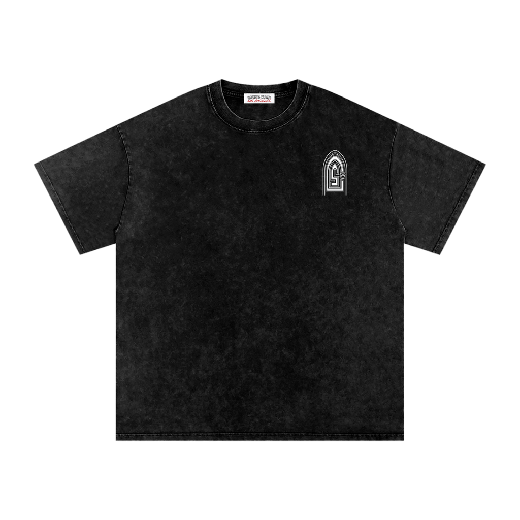 Snow Washed Oversized Cotton T-Shirt